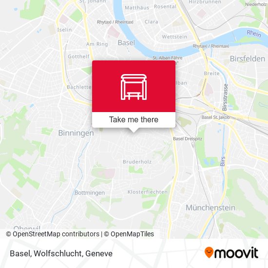 Basel, Wolfschlucht map