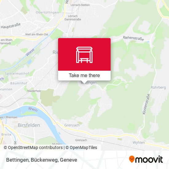 Bettingen, Bückenweg map