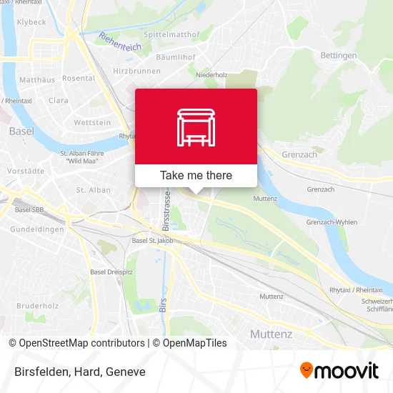 Birsfelden, Hard map