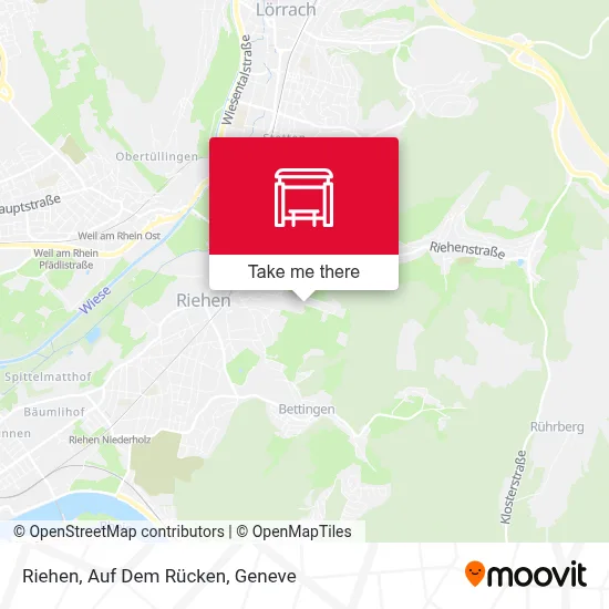 Riehen, Auf Dem Rücken map