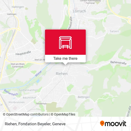 Riehen, Fondation Beyeler map