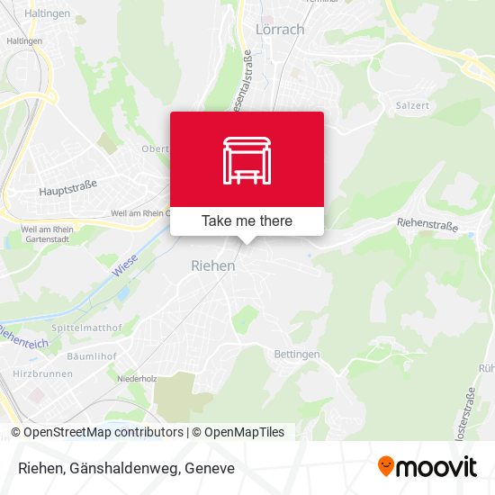 Riehen, Gänshaldenweg map