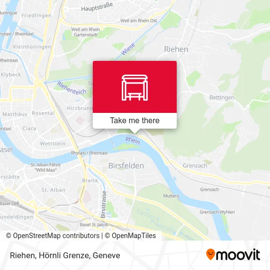 Riehen, Hörnli Grenze map