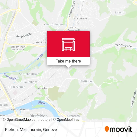 Riehen, Martinsrain map