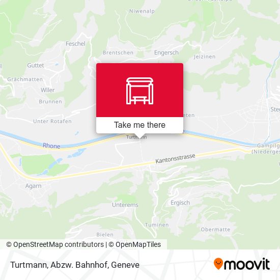 Turtmann, Abzw. Bahnhof map