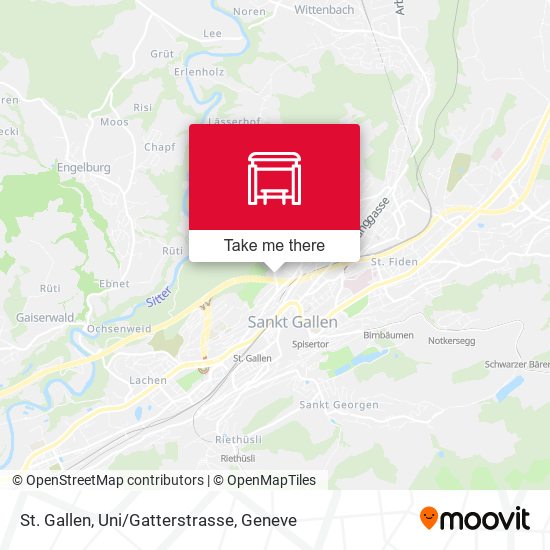 St. Gallen, Uni/Gatterstrasse map