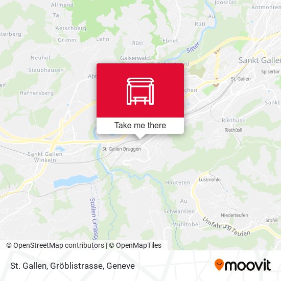 St. Gallen, Gröblistrasse map