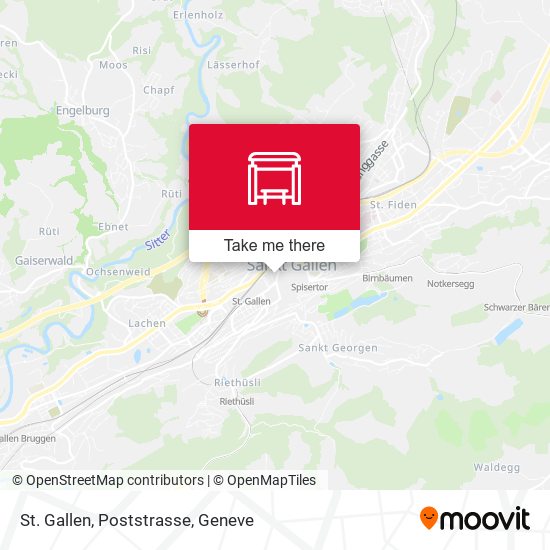 St. Gallen, Poststrasse map