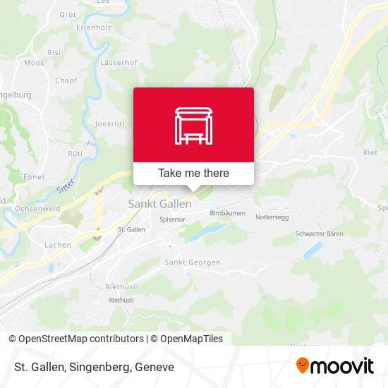 St. Gallen, Singenberg map