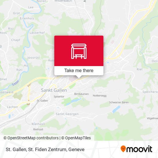 St. Gallen, St. Fiden Zentrum map