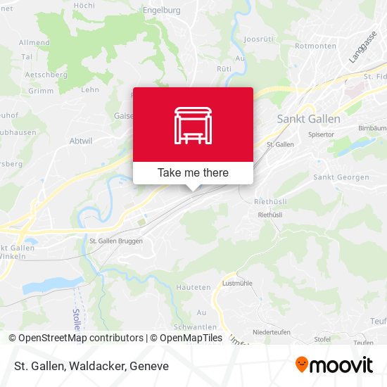 St. Gallen, Waldacker map