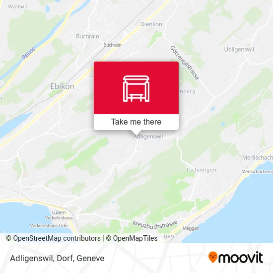 Adligenswil, Dorf map