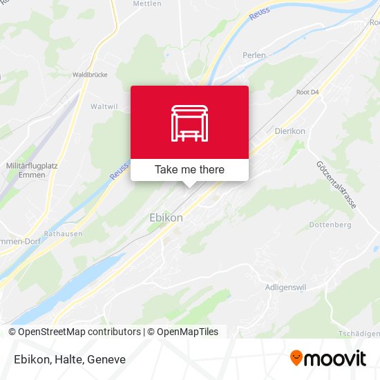 Ebikon, Halte map