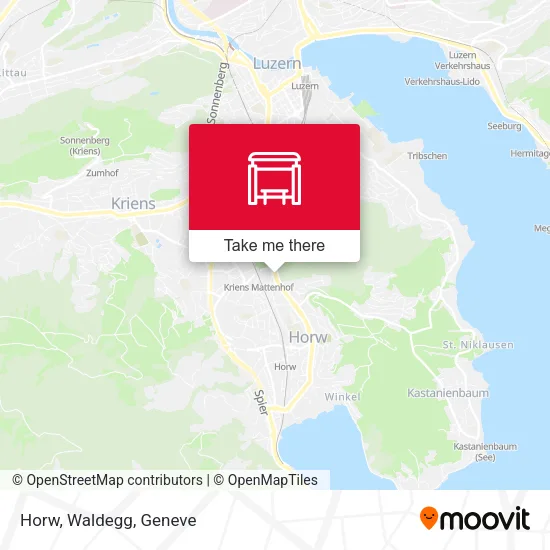 Horw, Waldegg map