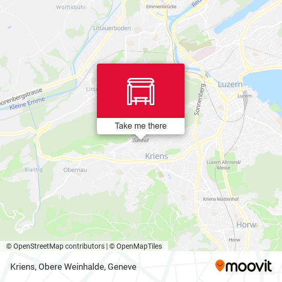 Kriens, Obere Weinhalde map