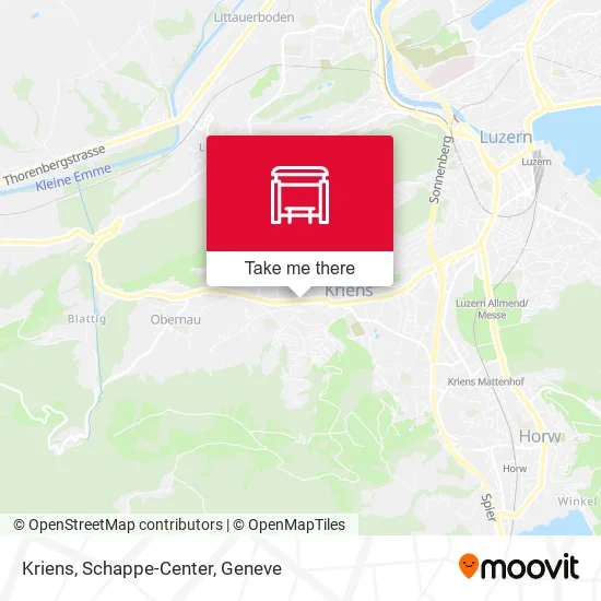 Kriens, Schappe-Center map