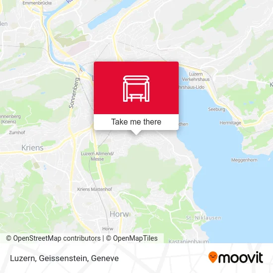 Luzern, Geissenstein map