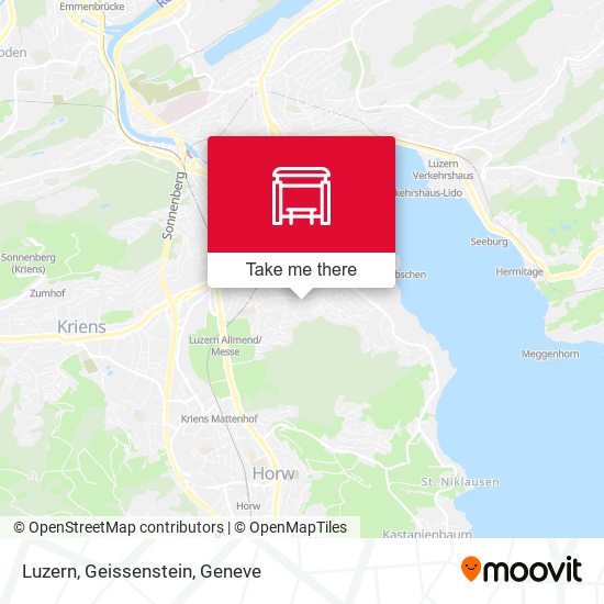 Luzern, Geissenstein map