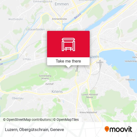 Luzern, Obergütschrain Karte