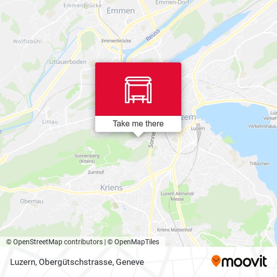 Luzern, Obergütschstrasse Karte