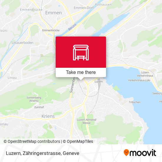 Luzern, Zähringerstrasse map