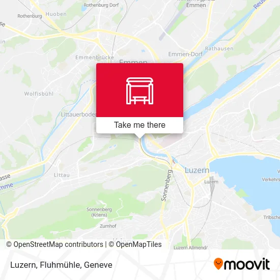 Luzern, Fluhmühle map