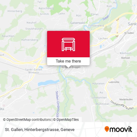 St. Gallen, Hinterbergstrasse Karte