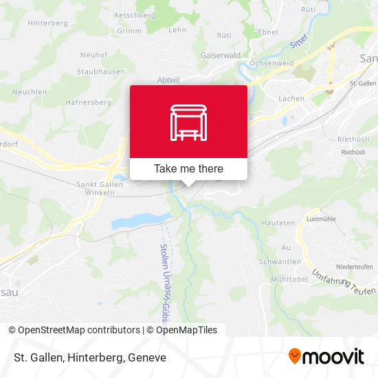 St. Gallen, Hinterberg map