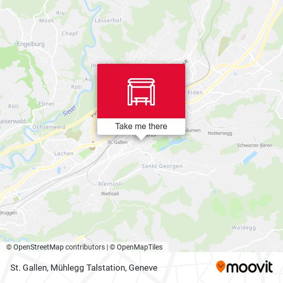 St. Gallen, Mühlegg Talstation Karte