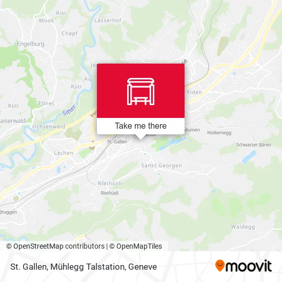 St. Gallen, Mühlegg Talstation plan