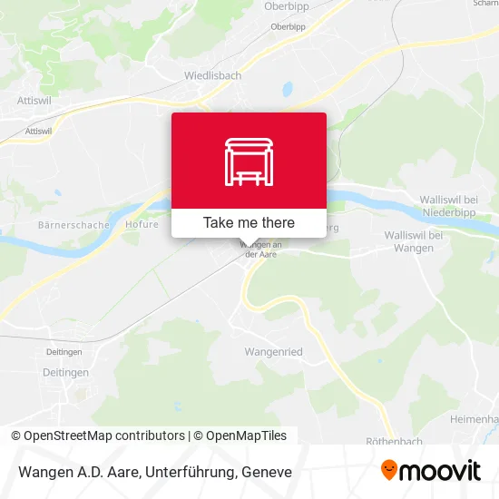 Wangen A.D. Aare, Unterführung plan