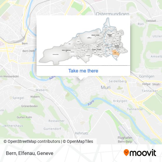 Bern, Elfenau Karte