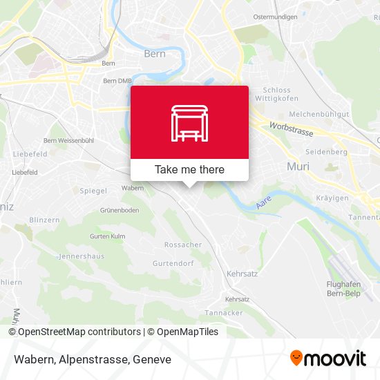 Wabern, Alpenstrasse map