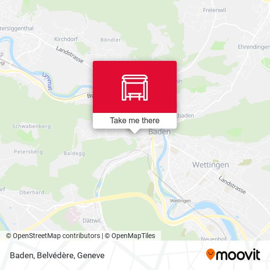 Baden, Belvédère Karte