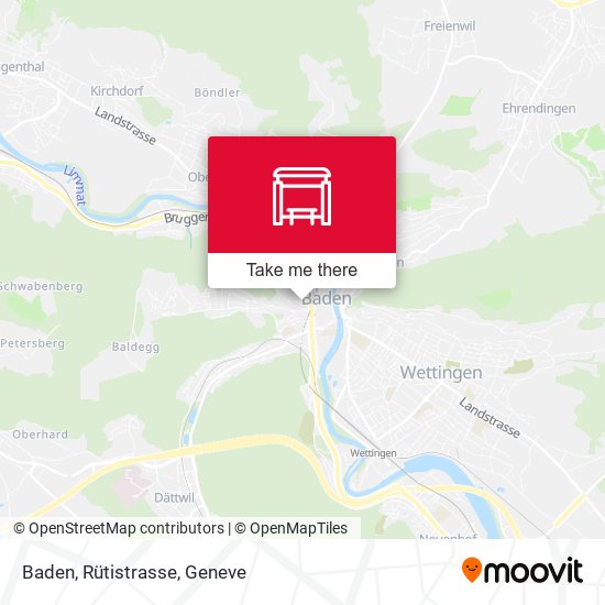 Baden, Rütistrasse map