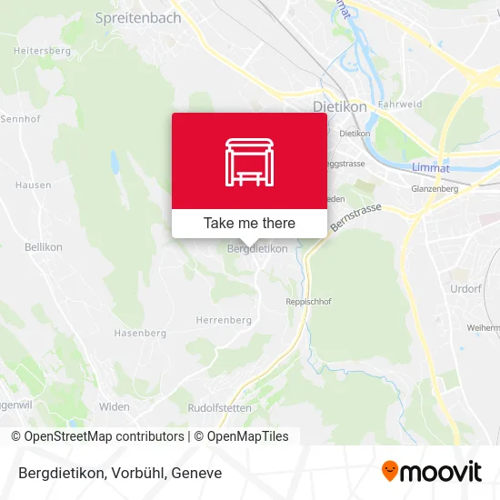 Bergdietikon, Vorbühl map