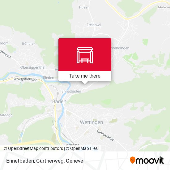Ennetbaden, Gärtnerweg map