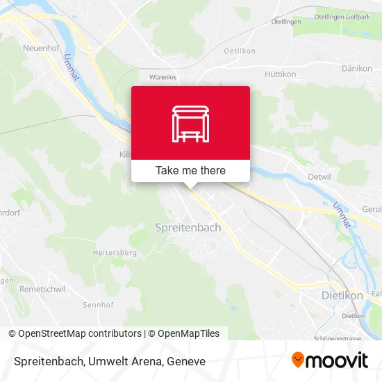 Spreitenbach, Umwelt Arena map