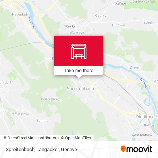 Spreitenbach, Langäcker map