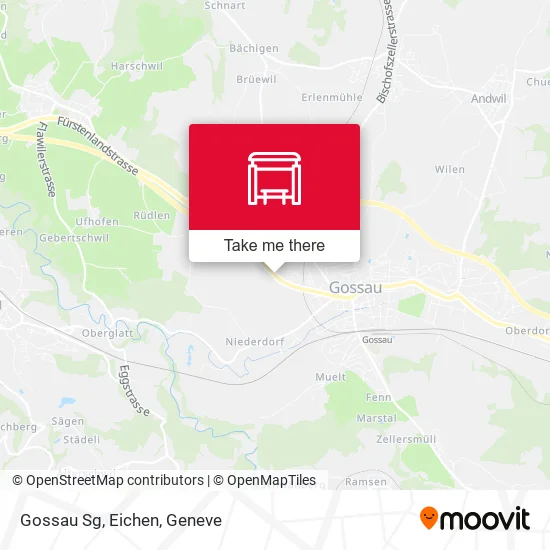 Gossau Sg, Eichen map