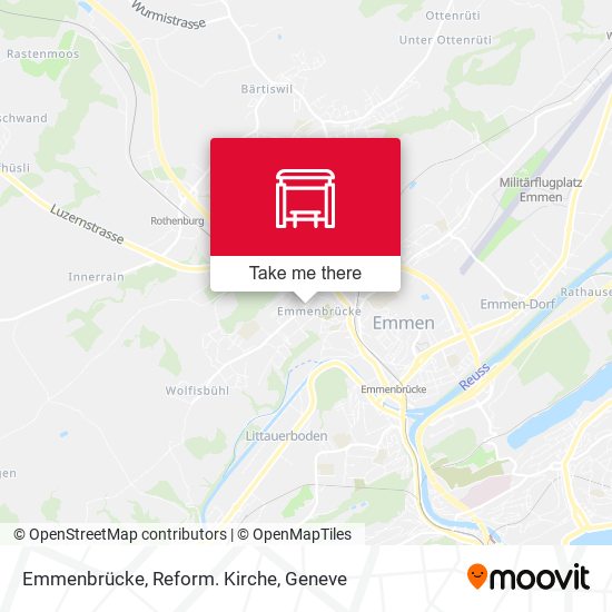 Emmenbrücke, Reform. Kirche map
