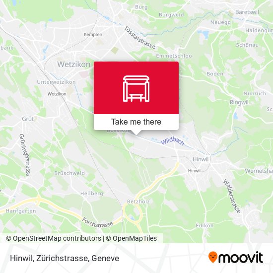 Hinwil, Zürichstrasse map