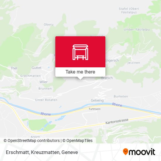 Erschmatt, Kreuzmatten map