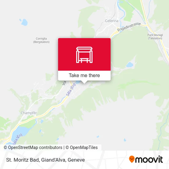 St. Moritz Bad, Giand'Alva map