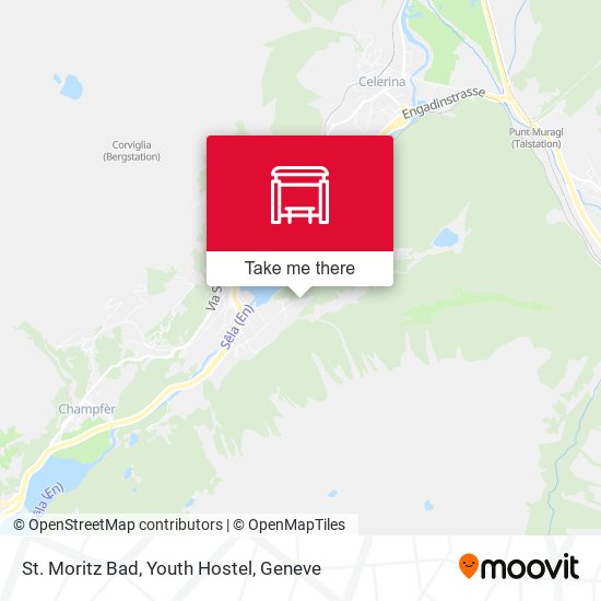 St. Moritz Bad, Youth Hostel map