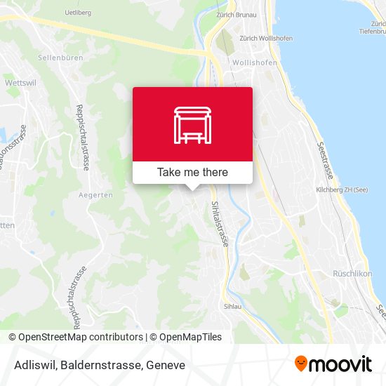 Adliswil, Baldernstrasse map