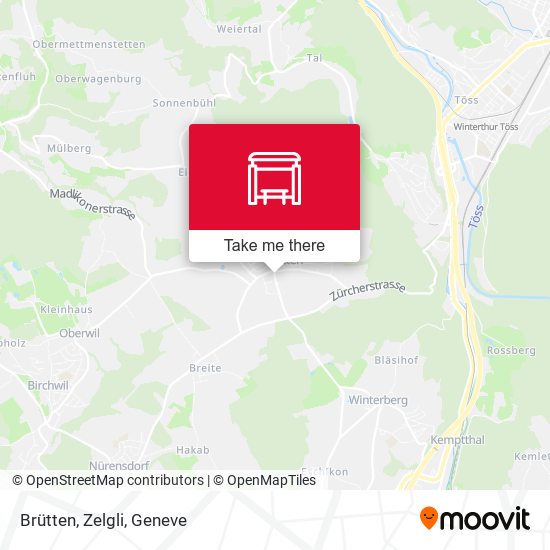 Brütten, Zelgli map