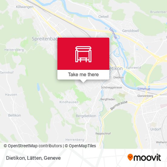 Dietikon, Lätten map