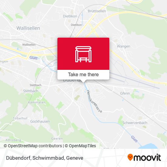 Dübendorf, Schwimmbad map