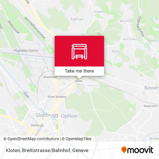 Kloten, Breitistrasse/Bahnhof map